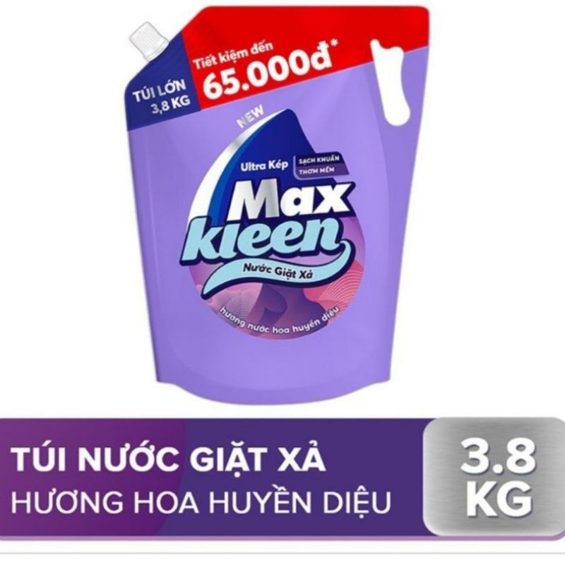 Túi Nước Giặt Xả Maxkleen 3.8kg