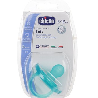 Ti ngậm Chicco Silicon Physio Soft xanh