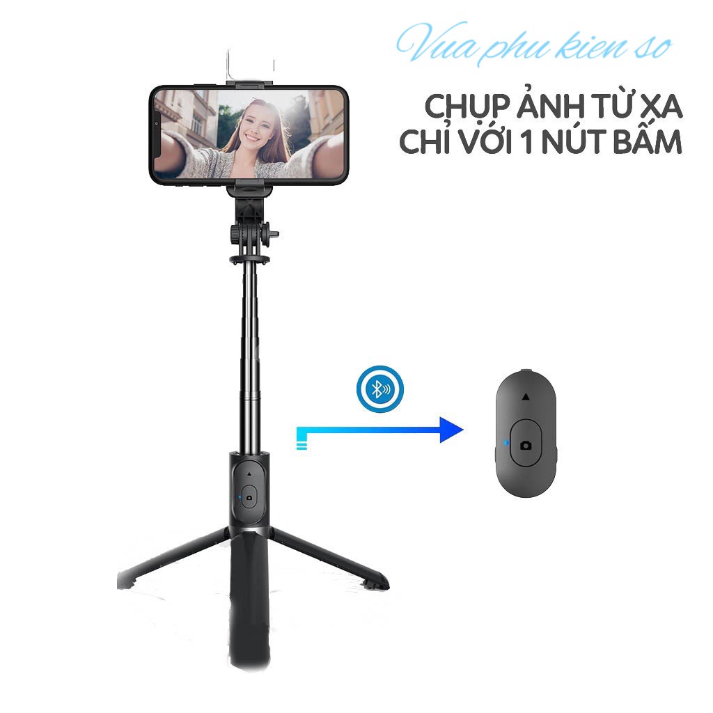 Gậy chụp ảnh tự sướng F210S- 3 chân tripod- có đèn led- bluetooth, điều khiển từ xa