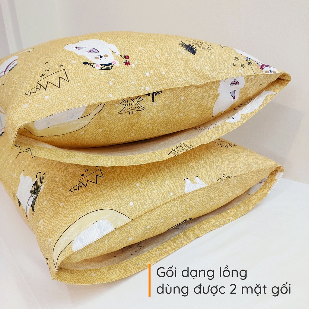 Vỏ gối nằm 50x70 45x65 cm cho bé trai bé gái Cotton Satin cao cấp Anvietkids, bao áo gối nằm 100% sợi tự nhiên mềm mát.