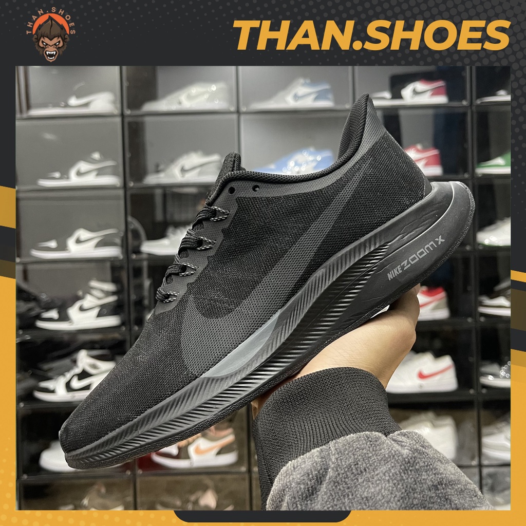 Giày Zoom X Pegasus 35 Turbo 2.0 All Black, Zoom X 35 full đen - Than.Shoes