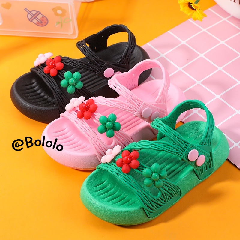 Bololo Xăng đan Công Chúa Không Gây Tiếng Ồn Mềm Mại Chống Trượt Thời Trang Đi Biển Cho Bé Gái