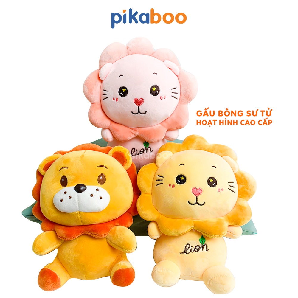 Gấu bông sư tử hoạt hình dễ thương cao cấp Pikaboo co giãn mềm mịn siêu đáng yêu cho bé ôm cực thích