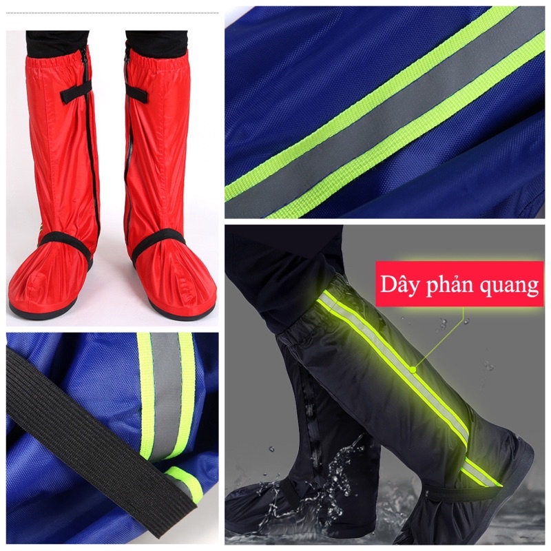 Ủng bọc giày đi mưa Có Phản Quang mẫu mới, chất liệu PVC chống thấm 100%, bao giày, ủng đi mưa cao cấp