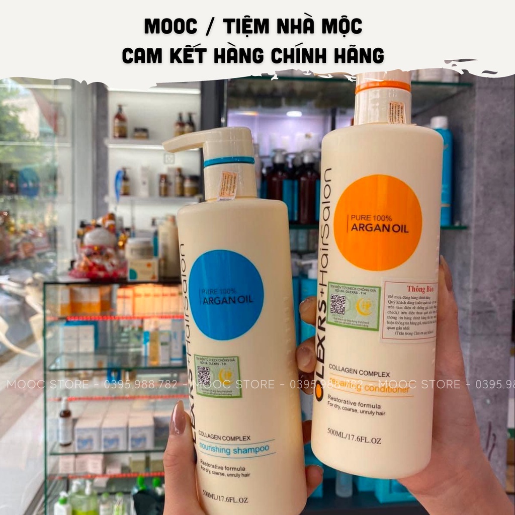 Dầu gội xả, kem ủ tóc phục hồi chống rụng Olexrs Hair Salon 500ml - 960ml Cho Tóc Khô Xơ Hư Tổn Tóc Gàu