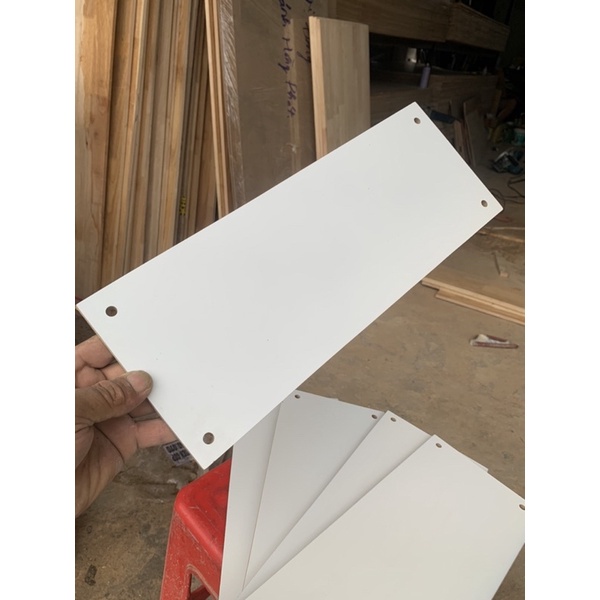 Kệ gỗ treo tường TRẮNG kích thước 15x40 cm tặng kèm dây day .