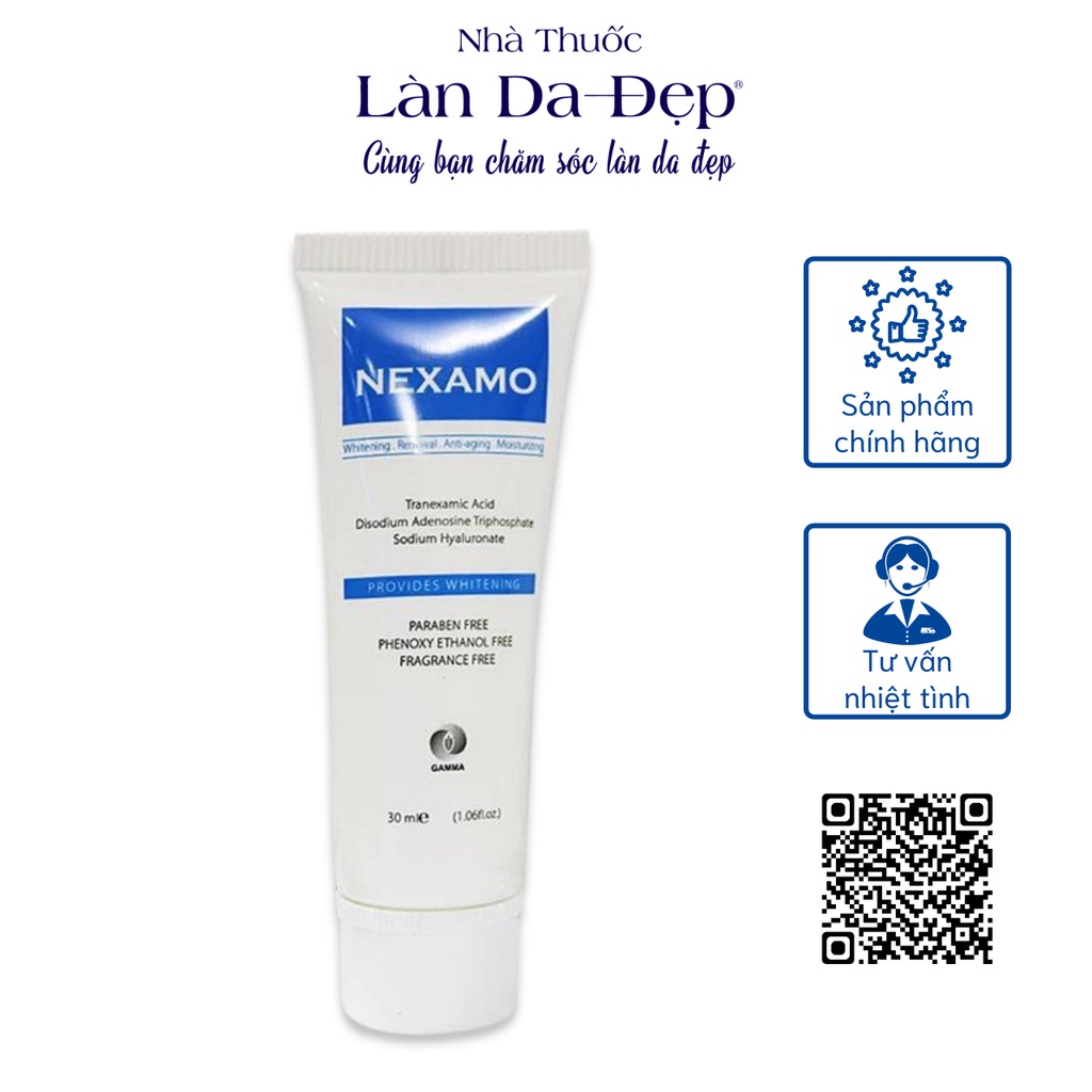 Kem dưỡng trắng da Nexamo Provides Whitening chăm sóc da hỗ trợ dưỡng ẩm làm sáng da 30ml
