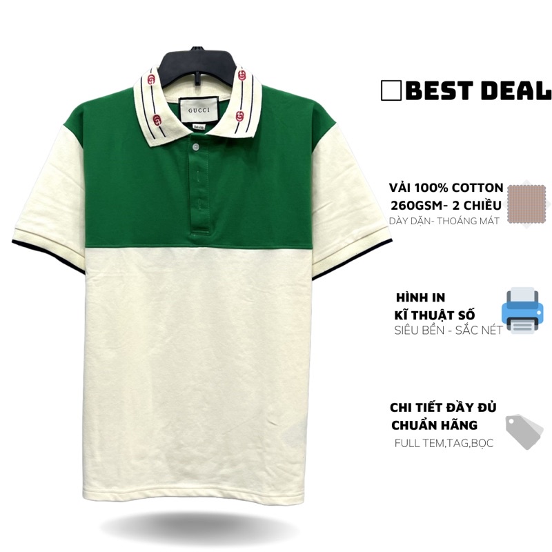 Áo polo GC phối màu cao cấp Áo polo GC phối màu nam nữ mới nhất