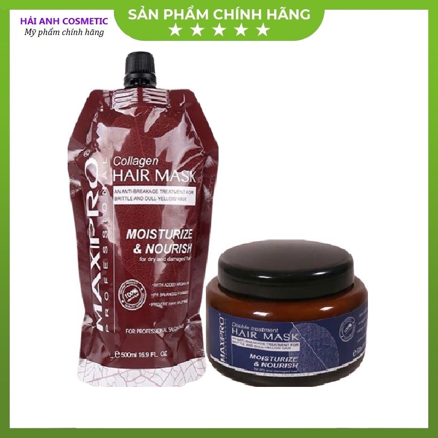 Kem ủ tóc, hấp tóc MAXIPRO siêu phục hồi chuyên sâu tóc hư tổn 500ml