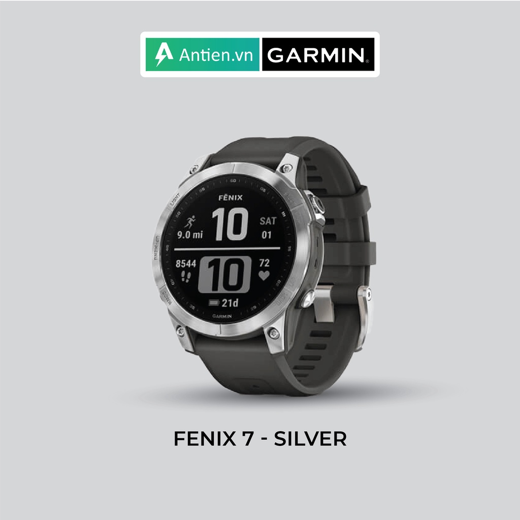 Đồng hồ thông minh Garmin Fenix 7 Silver with Graphite Silicone Band