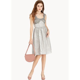 MARC FASHION Đầm in hoạ tiết xoắn ngực 2 dây TRPH030720 TRPH030720