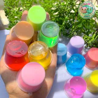 Slime 1K Hũ Mini 1oz Giao Ngẫu Nhiên Nhiều Màu Sắc,Chất Nhờn Ma Quái Mềm Dẻo Không Dính Tay