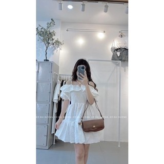 váy hở vai xốp