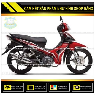 TEM RỜI WAVE BLADE 110 CHẾ MẪU ZIN ĐỎ ĐEN