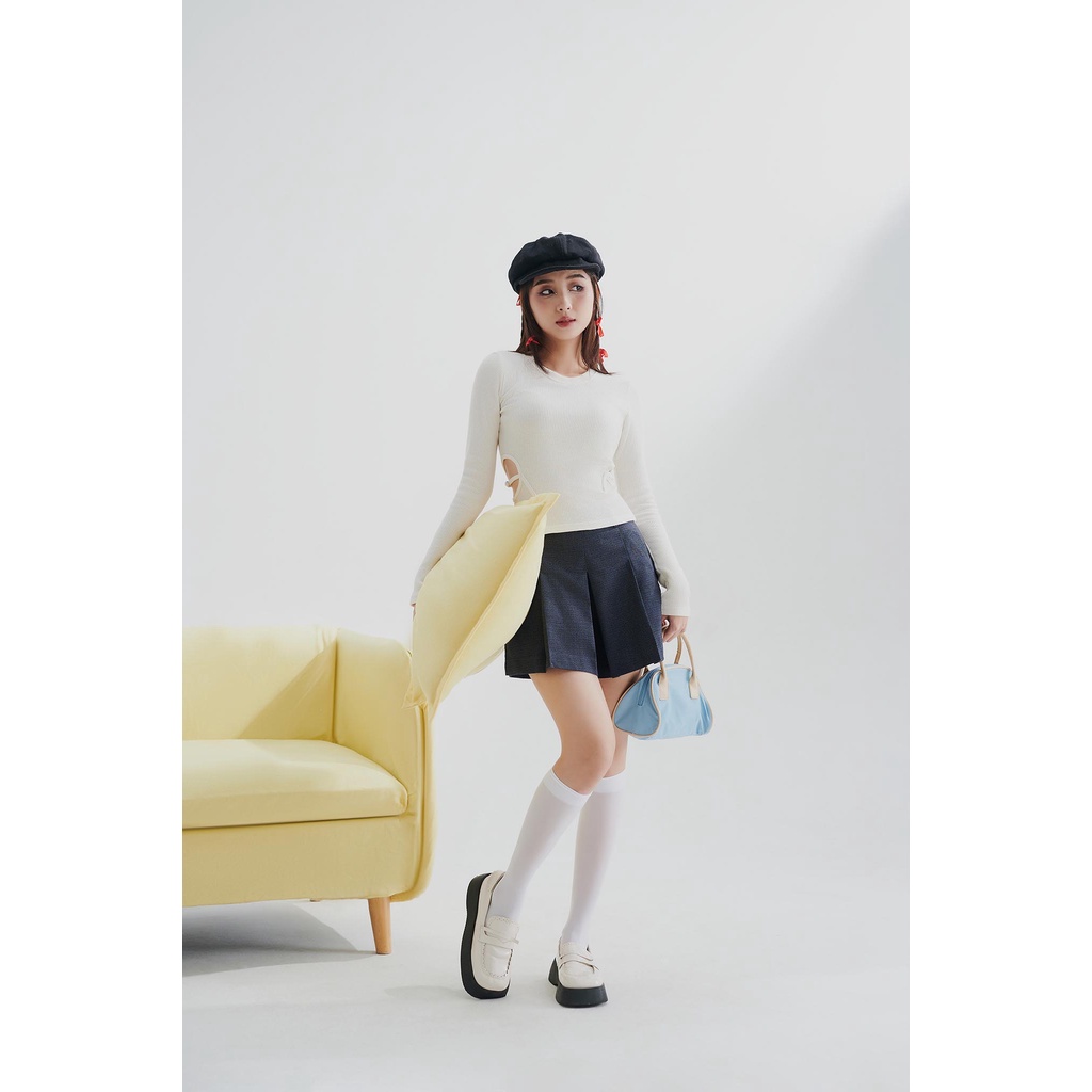 [Mã BMLTA50 giảm đến 50K đơn 99K] Quần váy xếp ly thời trang GAGO xanh đen caro nhí GO4250