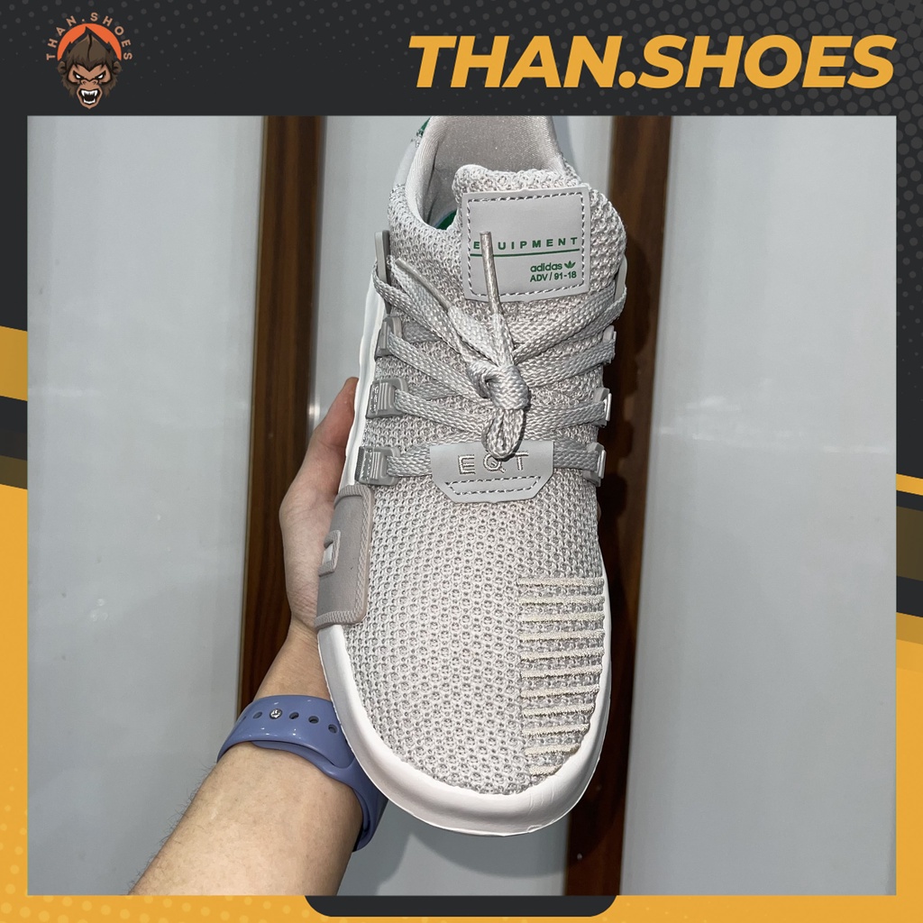 Giày EQT Basketball Adv Running Grey Ash Green, EQT Xám Xanh Lá Than.Shoes - Than.Shoes