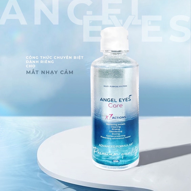 Dung Dịch Nước Ngâm Lens Siêu Cấp Ẩm x7 Thương Hiệu ANGEL EYES Chai 360ml