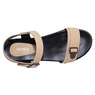Sandal đế bằng nữ Bita's SYN.273 (Đen + Kem + Nâu + Xám)