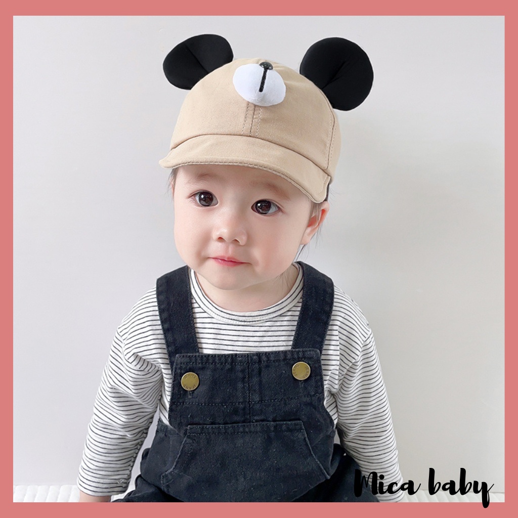 Mũ nón lưỡi trai trẻ em kiểu dáng tai chuột Mickey đáng yêu cho bé MH231 Mica baby