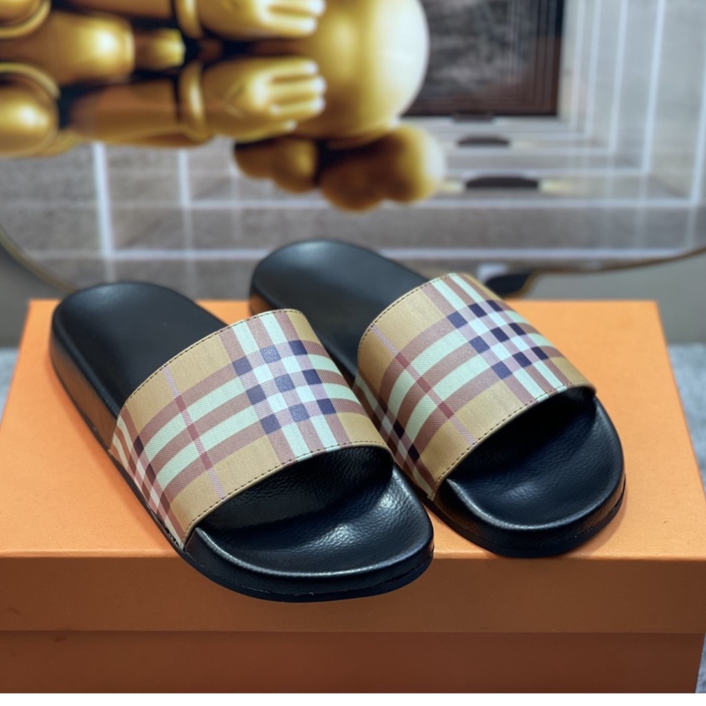 Dép Nam Nữ BBR , Dép burberry đế cao su đúc bền đẹp đi êm chân thời trang trẻ hot trend 2023
