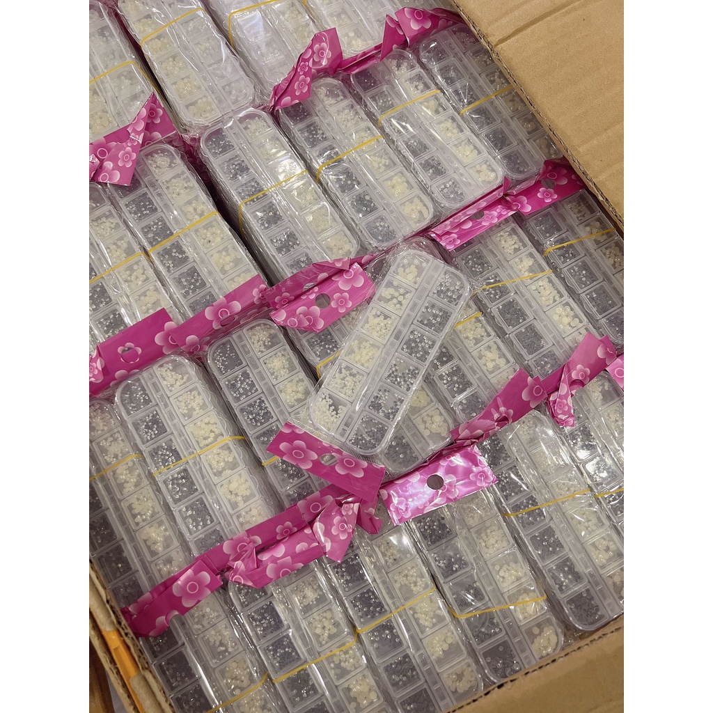 Charm nửa trang trí nail mix đá nhiều mẫu nhé ạ