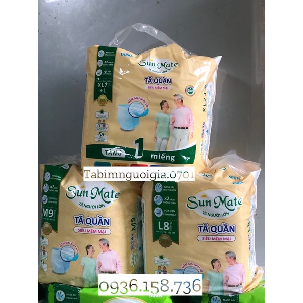 Tã quần Người già Sunmate size M, L, XL