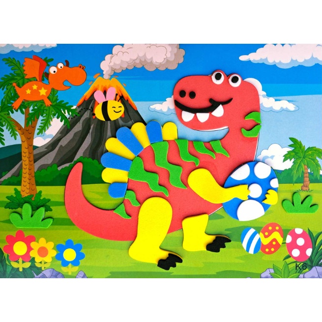 COMBO 10 tranh dán xốp 3D xé dán cho bé - Đồ chơi trí tuệ sáng tạo 18x13cm TÉPPI STORE