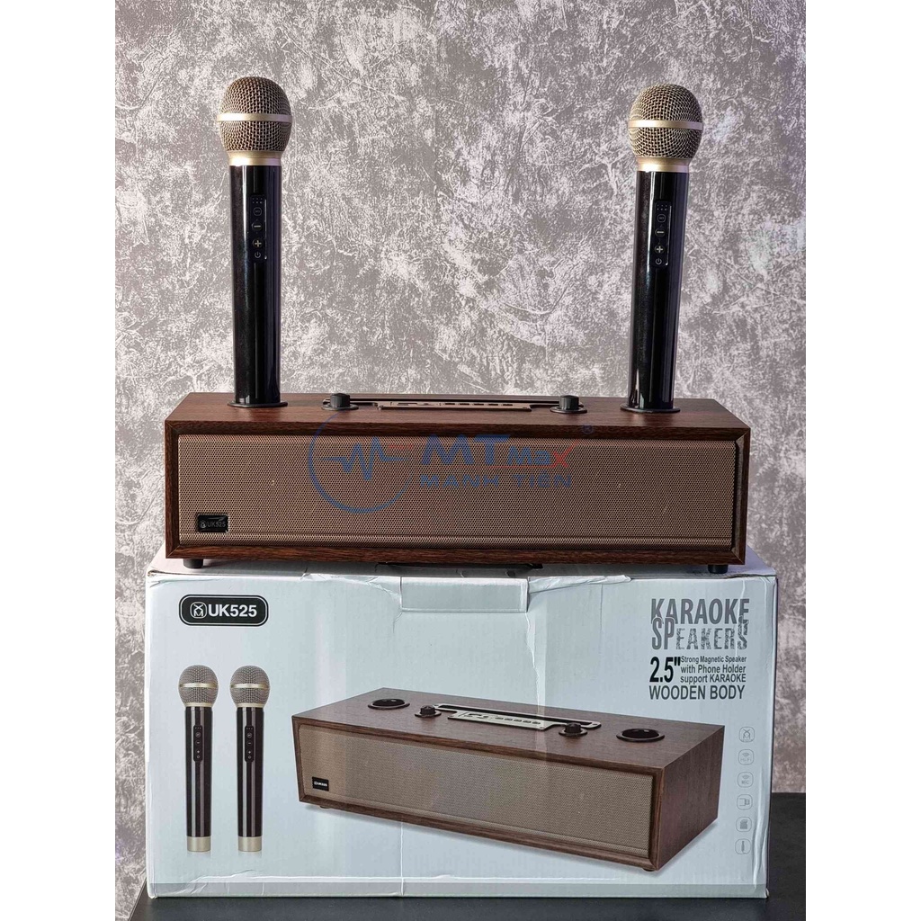 Loa Bluetooth XM-U525 Kèm 2 Micro Karaoke. Kết nối với nhiều thiết bị như Điện thoại, TV, PC, laptop, máy chiếu...