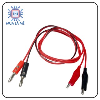 Dây kẹp cá sấu liền jack bắp chuối 4mm
