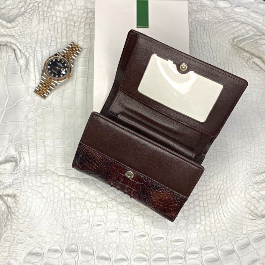 Ví Nữ Cầm Tay Gấp 3 Mini Vuông 2DO LEATHER Da V32 Kích Thước  Quà Tặng Cho Người Thân, Sang Trọng, Chính Hãng