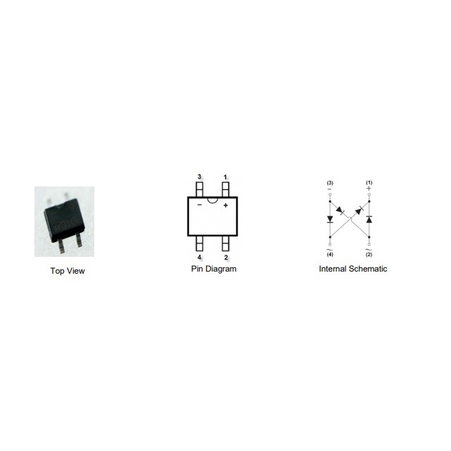 MB10F Diode cầu 0.5A 1000V SOP-4