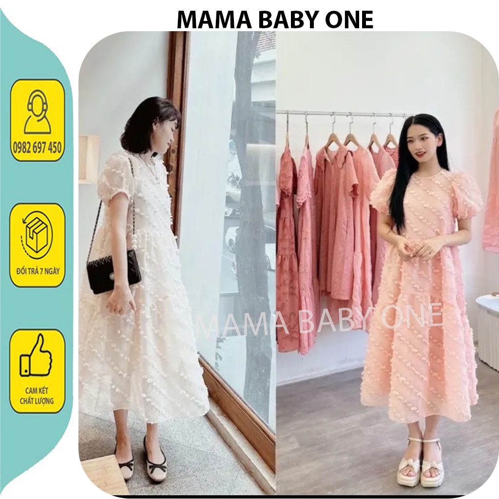 ĐẦM BẦU DỰ TIỆC-VÁY BẦU CÔNG SỞ MÙA HÈ THIẾT KẾ BABAYDOLL SUÔNG VẢI REN NỔI CỰC SANG, VÁY GIÁ RẺ