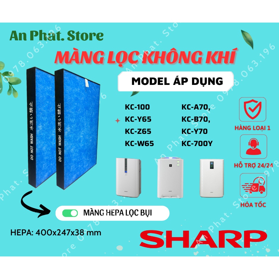 (LOẠI 1) FZ-W65HF - MÀNG LỌC  SHARP : KC-100, KC-Y65, KC-Z65, KC-W65, KC-A70, KC-B70,KC-Y70, KC-700Y, KC-65E, KC-650Y | BigBuy360 - bigbuy360.vn