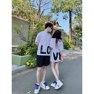 Áo phông đôi cotton 100% Love Neocouple
