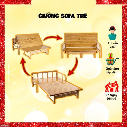 Giường Tre Tích Hợp SOFA Thông Minh Đa Năng, Chất Liệu Tre Tự Nhiên, Siêu Phẩm Cho Mùa Hè | BigBuy360 - bigbuy360.vn