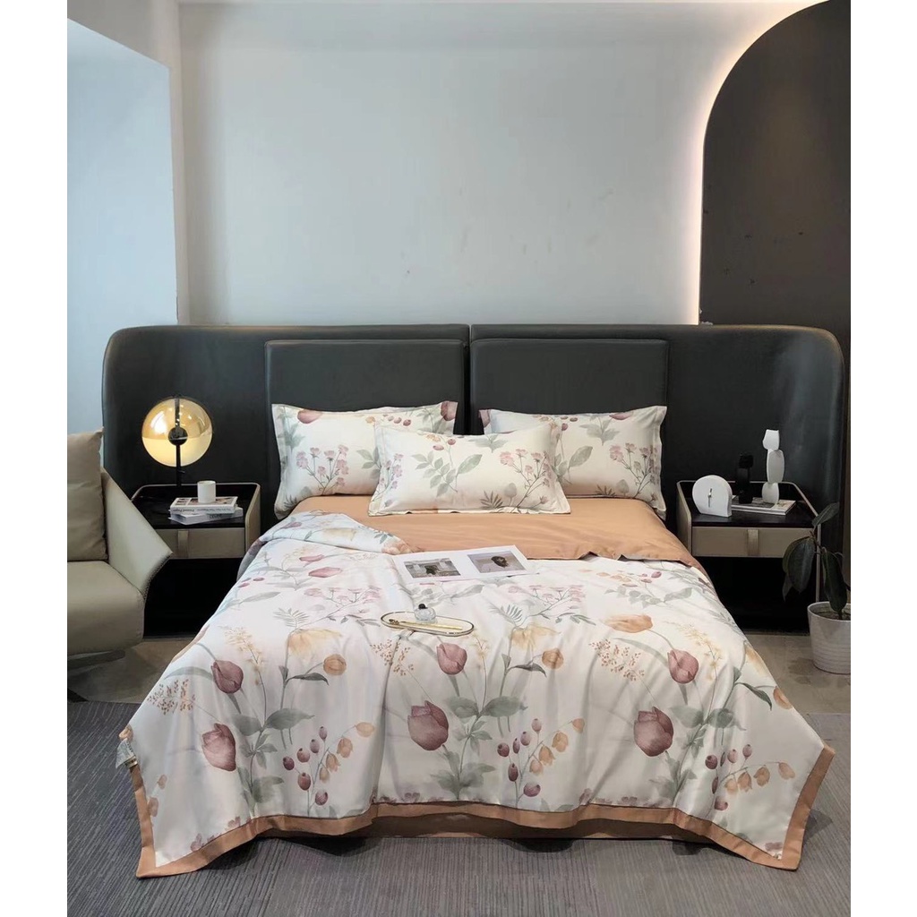 Chăn mền hè lụa thái tencel sang trọng siêu mềm mát 2mx2m2