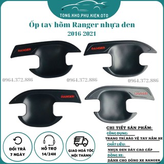 Ốp Hõm Cửa Xe Ford Ranger 2016-2021 -Mẫu nhựa đen