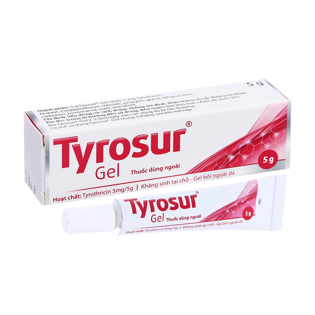 Tyrosur 5g -  phòng và dùng cho các trường hợp bỏng da