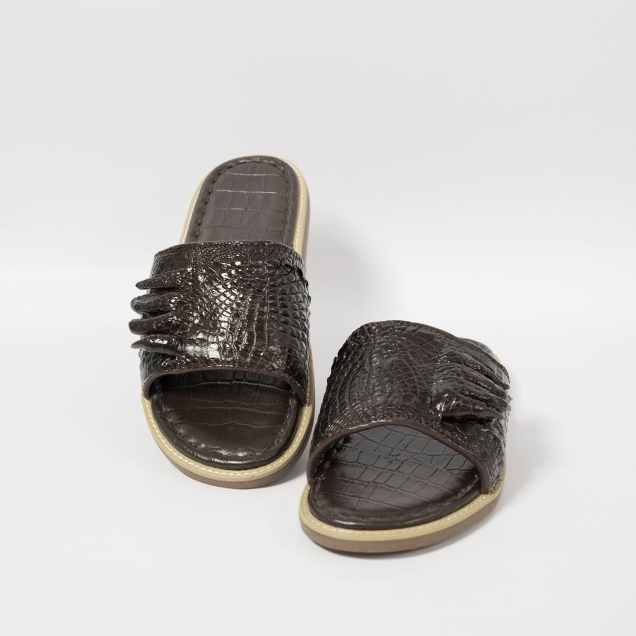 Dép Nam Quai Ngang Móng Da Cá Sấu 2DO LEATHER G929 Quà Tặng Cho Người Thân, Sang Trọng, Cao Cấp, Siêu Bền