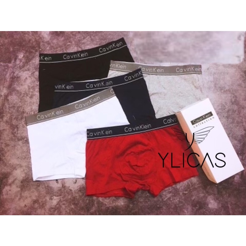 Boxer Cekey trơn Cạp chữ nổi chất cotton đẹp