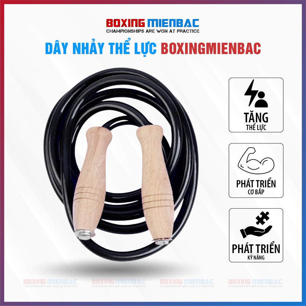 Dây nhảy Thể lực (500g) Chính Hãng BMB MuayThai/ Boxing/ MMA/ BJJ - Jump Rope Heavy Weighted