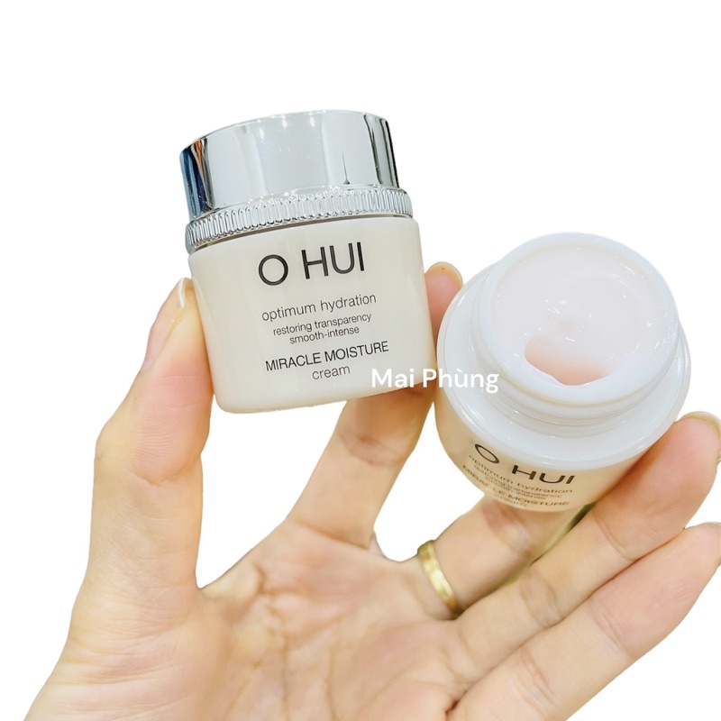 Lọ kem dưỡng cấp ẩm sáng da Ohui hồng Miracle Moisture mini 7ml tách sét
