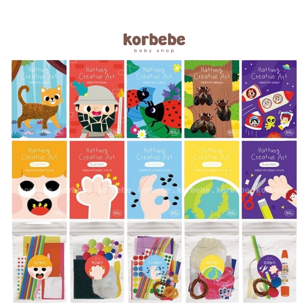 100 trò chơi giáo dục phát trển khả năng sáng tạo cho bé Hattung Creative Art Hàn Quốc
