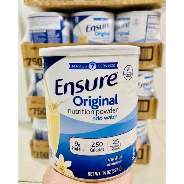 -Sữa bột ensure vani 397g của Mỹ