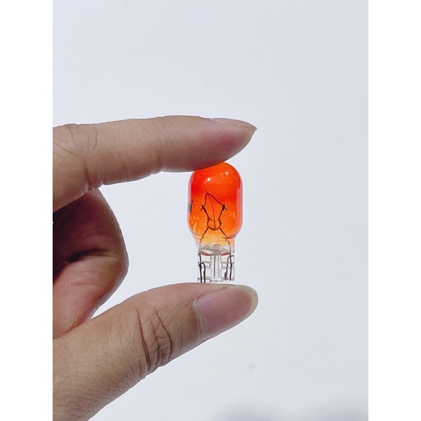 Bóng đèn xi nhan Halogen 12v10w chân T10 màu vàng & màu cam, lắp thông dụng xe gắn máy