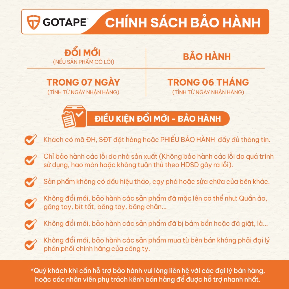 Băng thể thao đàn hồi GOTAPE thành phần không chứa cao su, không gây dị ứng, dùng được cho vết thương hở, y tế