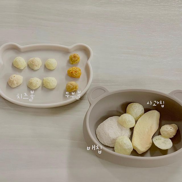 Bát đĩa ăn dặm cho bé -đĩa ăn dặm gấu silicone cao cấp Bluemama - Doowa