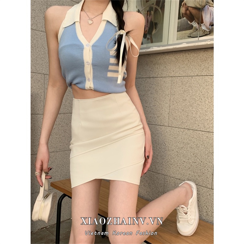 Chân Váy Chữ A Lưng Cao 3 Màu Thời Trang Hàn Quốc Cho Nữ