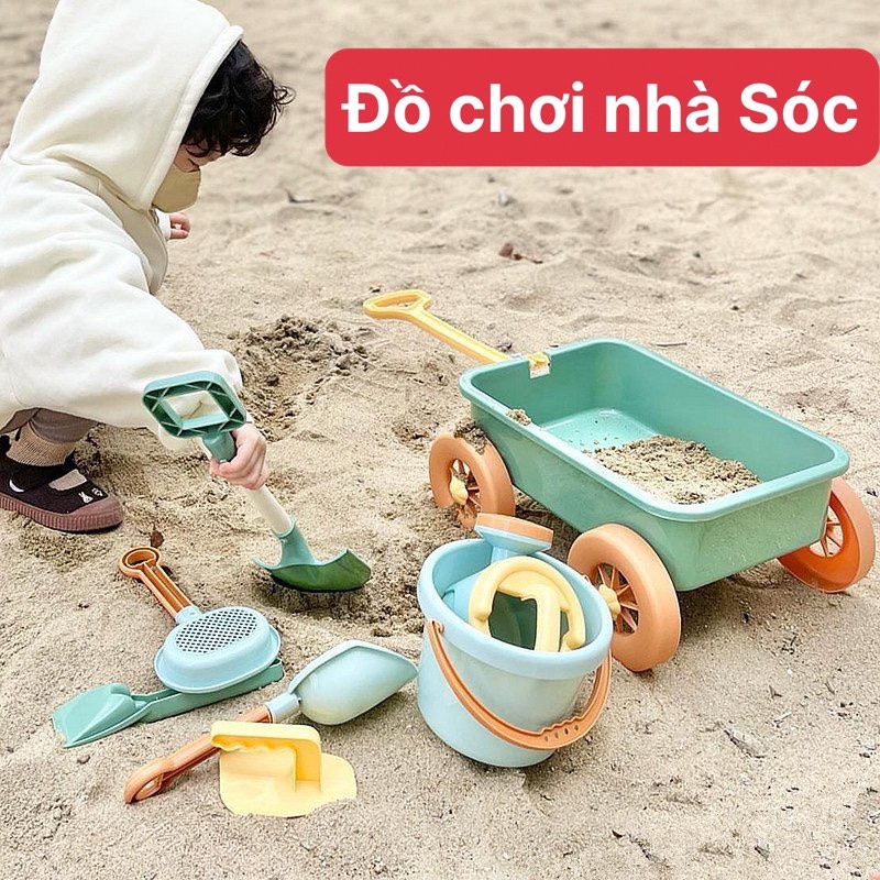 Đồ chơi xe xúc cát lúa mì an toàn thân thiện với môi trường ( 10 chi tiết hàng sẵn)