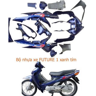 [TẶNG LUÔN ỐC XE NÈ! ] Bộ dàn áo xe FUTURE 1 đời 2001 đến 2003 màu Xanh Tím Than - A817